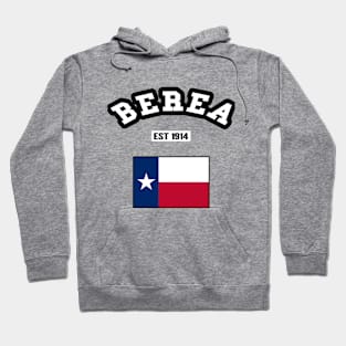 🤠 Berea Texas Strong, Lone Star State Flag, Est 1914, City Pride Hoodie